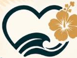 Amor For Ohana heart and hibiscus logo